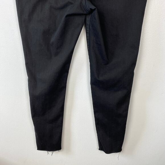 Madewell 11" High Rise Skinny Jean Black Distressed Slim M3112 Size 33 - Picture 8 of 10